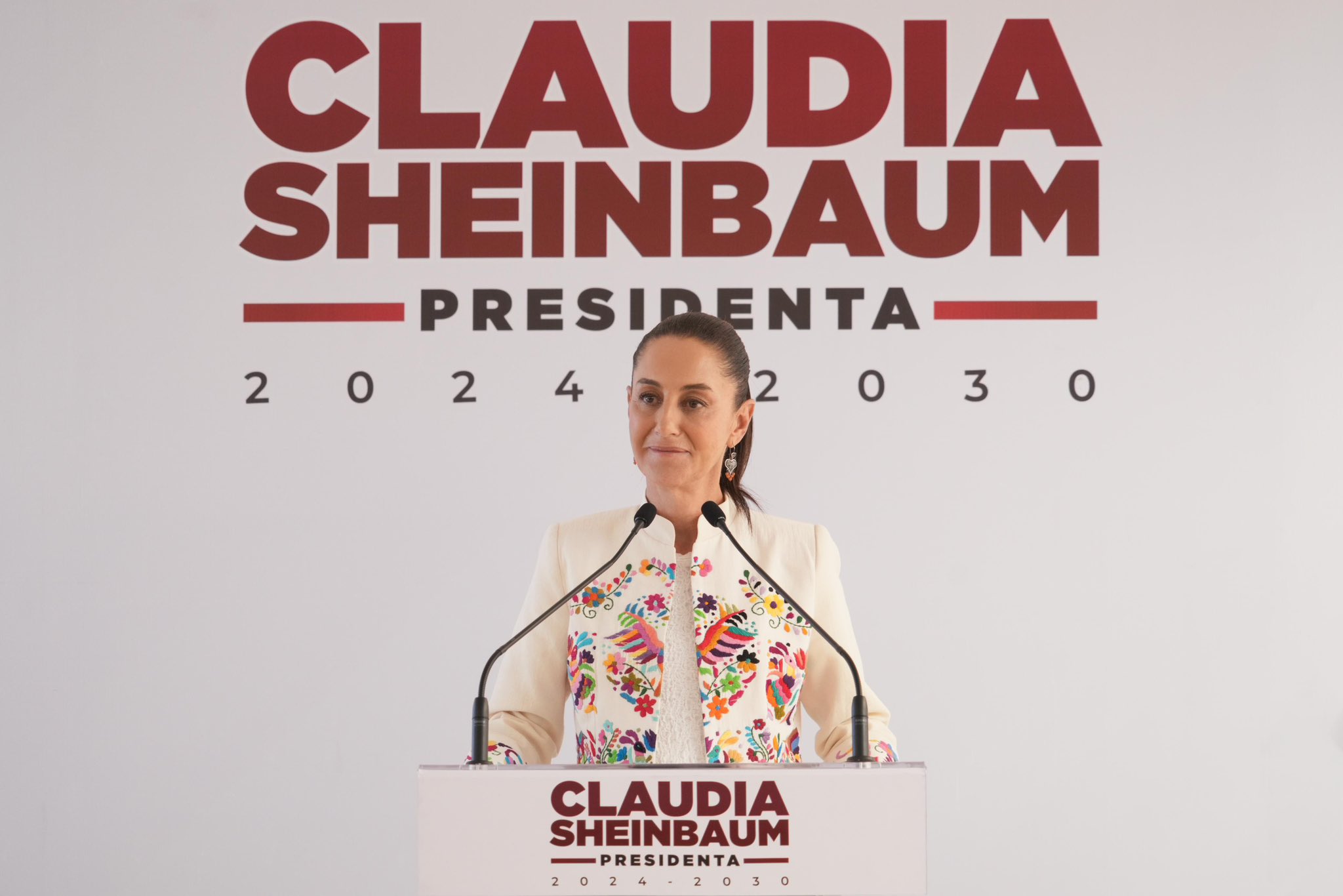 Dra. Claudia Sheinbaum Pardo, Presidenta Electa de México, en conferencia de prensa