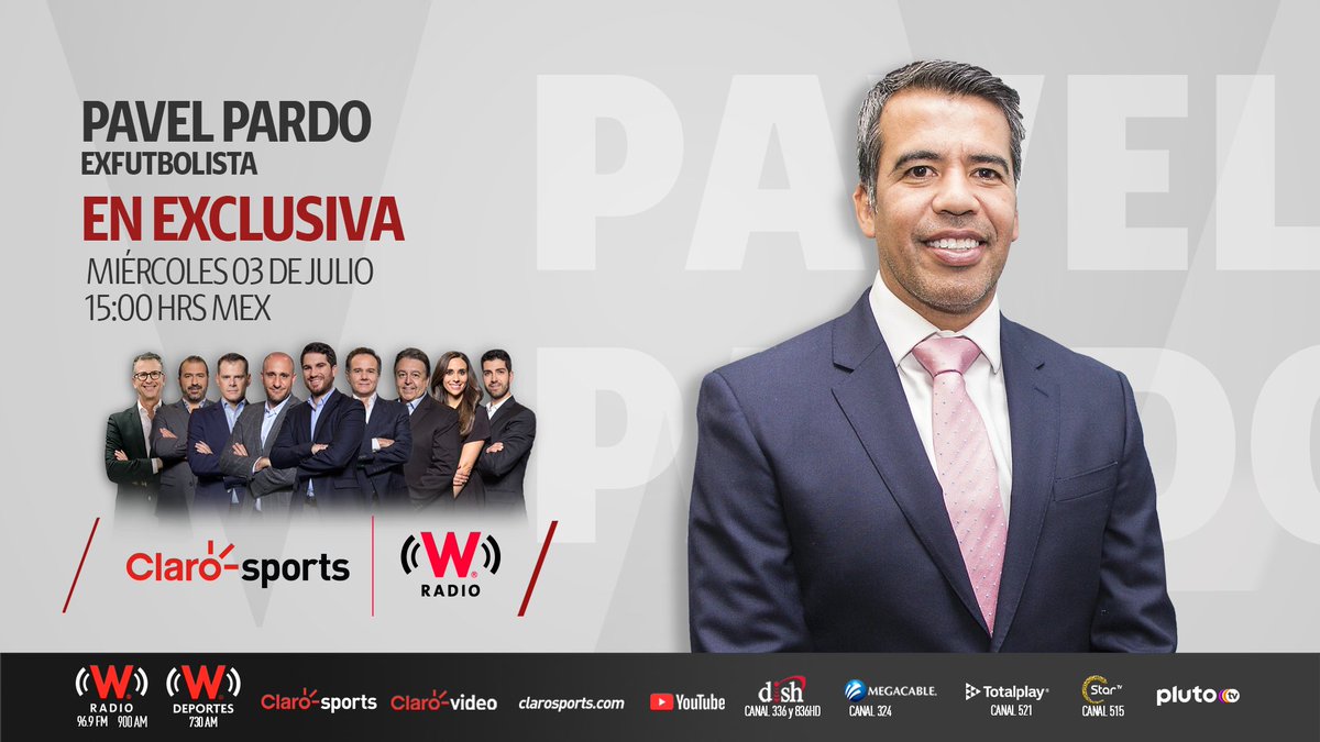 ClaroSports's tweet photo. ❗️EXCLUSIVA EN #ClaroSportsEnW 🎙️⚽️🇲🇽

@pavelpardo8 nos acompaña esta tarde para hablar sobre el presente de la selección mexicana y mucho más
📻 @WRADIOMexico y @deportesWRADIO
📺336 Dish
📲Facebookk y youtube Live
💻 https://t.co/ZjSnCHOxRC https://t.co/L38vsm1T1I