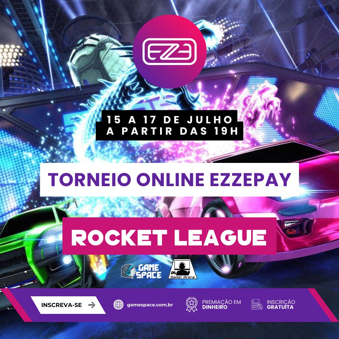 ligagsplay's tweet photo. SALVE GALERA!
O TORNEIO EZZEPAY CHEGOU NO #RocketLeague !
ULTIMAS VAGAS PARA O MAIOR TORNEIO DE COMUNIDADE DO BRASIL! COM PREMIAÇÃO ATÉ DE R$1200,00

Acesse o site: https://t.co/egMfa71qUt https://t.co/SrcCiGu5tx
