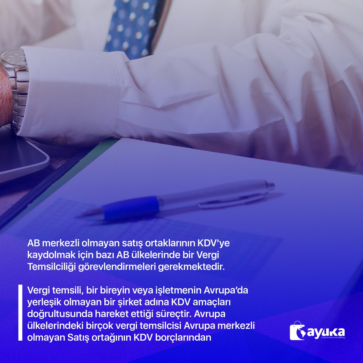 ayukaa_co's tweet photo. 💼💡 Vergi Temsilciliği Nedir? 

Vergi dünyasında yolunuzu bulmanıza yardımcı olacak en büyük destekçilerden biri: Vergi Temsilciliği!

Vergi temsilcileri, vergi mevzuatının karmaşıklığında size rehberlik eder, yasal süreçlerde yanınızda olur ve vergi yükünüzü hafifletir. 📊 https://t.co/DsOTWjSx0p