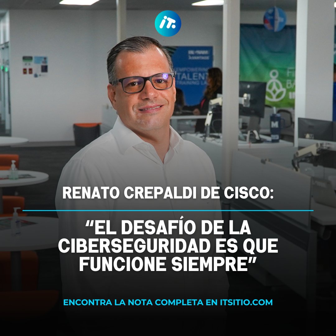 ITSitio's tweet image. 👉En esta primera entrega de Hablando de Ciberseguridad con Ingram Micro y Cisco, analizamos los desafíos que enfrentan las empresas en Latinoamérica y cómo Cisco las ayuda a superarlos.

Lee todos los detalles aquí⬇️
itsitio.com/seguridad/rena…

#ITSitio #Cisco #IngramMicro