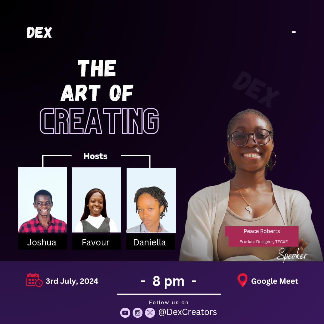 jjinioluwa's tweet image. Less than two hours to go guys🔥

#theartofcreating #dexcreators @DexCreators