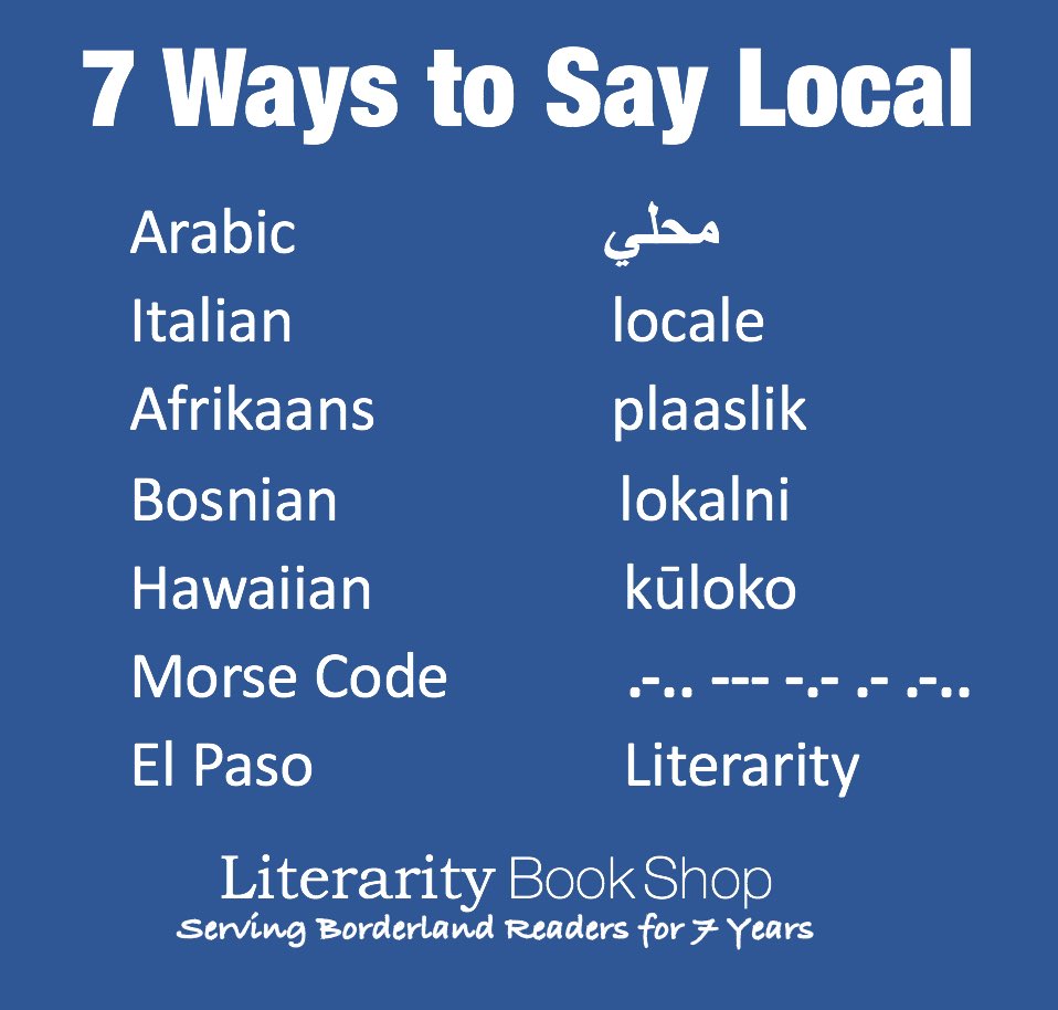 Literarity's tweet photo. Literarity — locally owned and grown for 7 years ... #elpaso #elpasotx #elpasotexas #elpaso915 #elpasobusiness #elpasolocal #elpasolocalbusiness #elpasostrong #elpasoproud https://t.co/5KLW0cxpoC