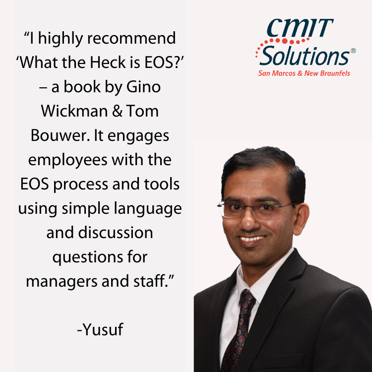 CMITofSMNB's tweet photo. #InsightsWithYusuf is on #EntrepreneurOperatingSystem. #EOS framework simplifies defining priorities, assigning ownership, and clearly outlining success criteria. By holding each team member accountable for specific goals and metrics, you achieve better results. #Business https://t.co/KQ1azeyG1G