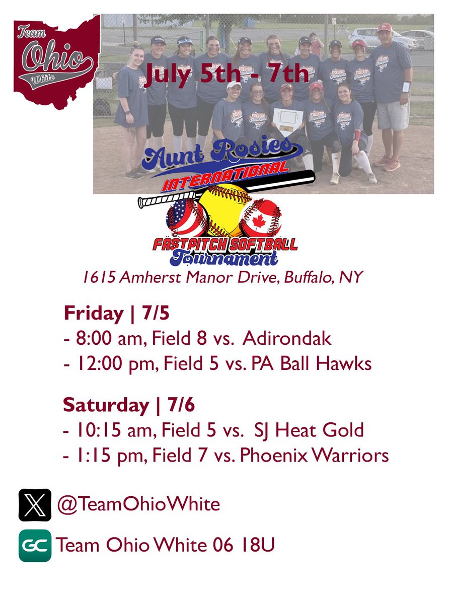 CaileyVranic's tweet photo. Excited to hit the road for Aunt Rosie’s tournament with my team! https://t.co/G68HXMW6pN