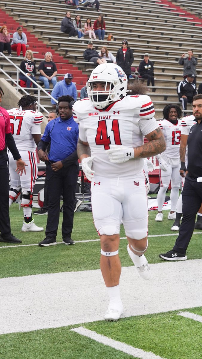 Thankful to Lamar University, their staff as a whole, fans, leaders, trainers and coaches. But I would like to announce I am in the transfer portal with 1 year of eligibility and 1 redshirt remaining. 

-Siale Suliafu #41