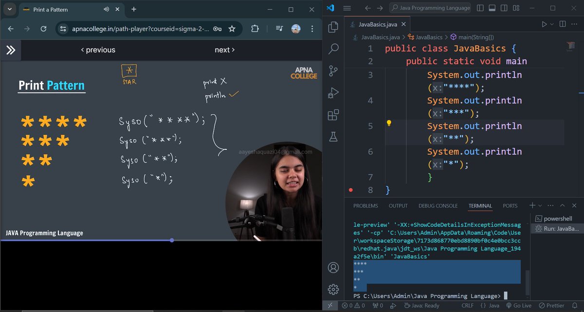 AyeshaQuazi1's tweet image. DSA Challenge: Day 2 [3/07/2024]  

Topic: 

✅Variables and Data Types
 
#JavaVariablesnDataTypes #ApnaCollege #DSAwIthJava #DSABasic