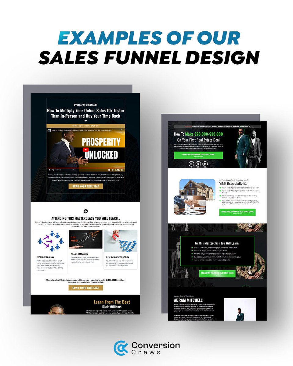 Conversioncrews's tweet image. See the power of precision! 📈
Check out these stunning examples of our successful sales funnel we designed for one of our clients that drove conversions and boosted revenue.
#SalesSuccess #FunnelOptimization #MarketingMagic #salesfunneldesign #salesfunnel #FeelTheVibes #paofc