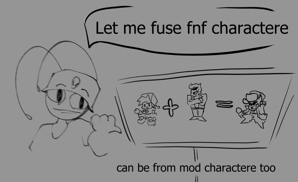 Axelepic8's tweet photo. I just got a idea give two charactere FNF to fuse
and let me draw it !!
you can take from mod too but not your OC🥸
#FNF #fnfbf #fnfdaddydearest https://t.co/uk16O2kByC