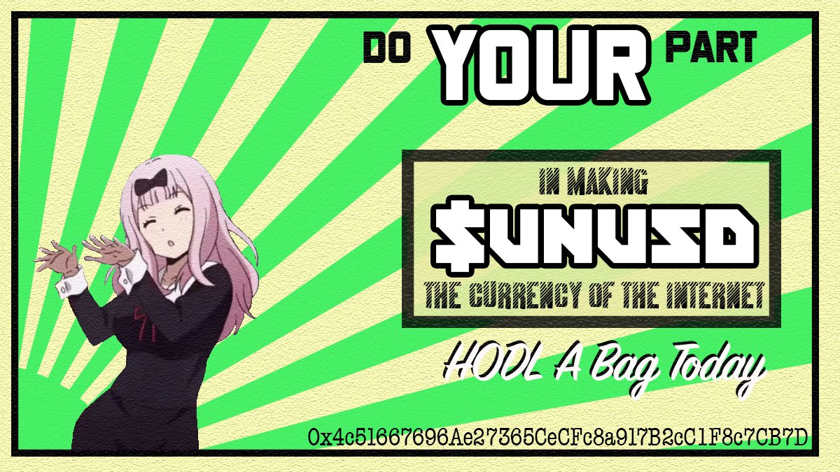 <a href="/unFedRes/">unFederal Reserve</a> I’m doing my part. $unUSD