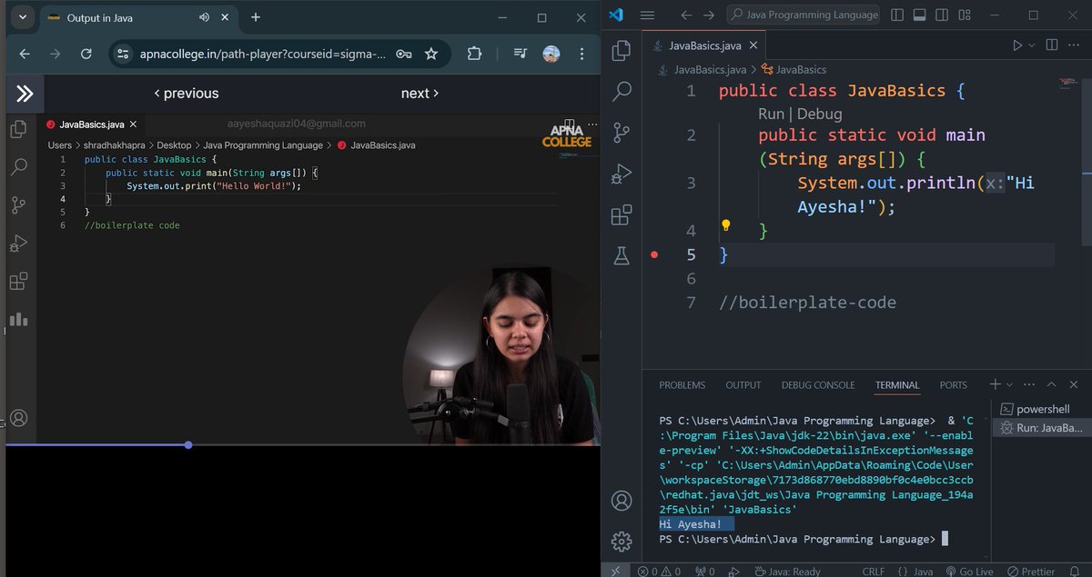 AyeshaQuazi1's tweet image. DSA Challenge: Day 2 [3/07/2024]  

Topic: 

✅Variables and Data Types
 
#JavaVariablesnDataTypes #ApnaCollege #DSAwIthJava #DSABasic