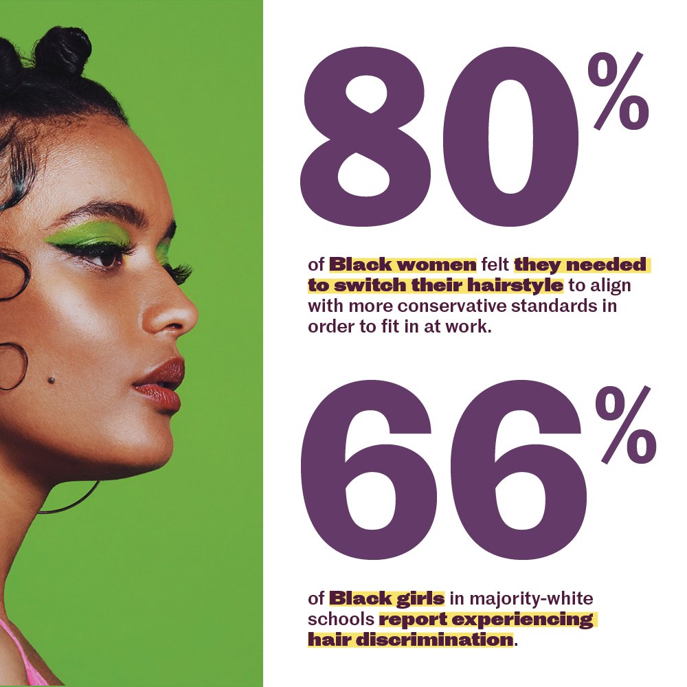 Black hair discrimination is an issue that impacts educational and employment opportunities. 

School officials punish Black children for wearing protective and natural hairstyles, while corporate leaders penalize Black adults for natural and protective styles.