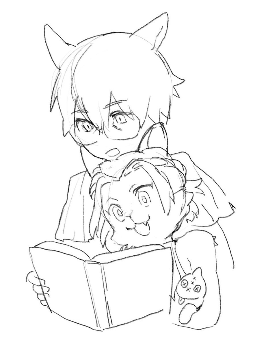 Hikazio's tweet photo. Here’s a quick baby Koana and Lamatyi I drew in the middle of playing dawntrail 🥹#ffxiv https://t.co/ZQyNUVhKJT