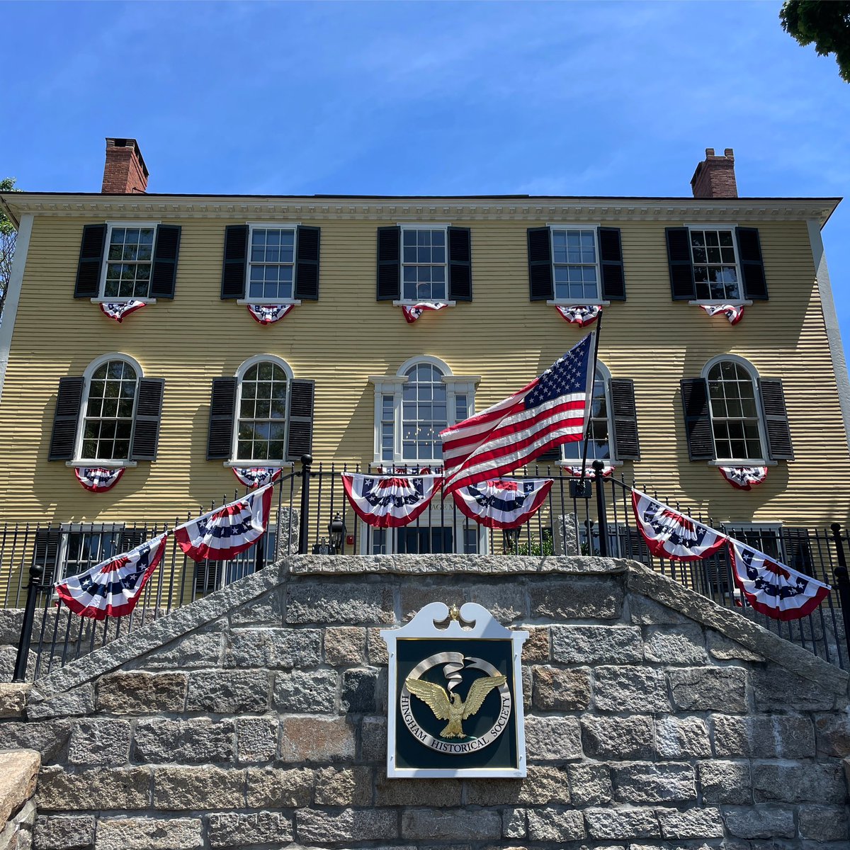 Happy 4th of July. 🇺🇸 Our properties will be closed Thursday July 4th &amp; Saturday July 6th to celebrate the holiday. 

We will be open Friday July 5th. Visit us at 34 Main Street in Downtown Historic Hingham from 10am-4pm for tours and more! 

 hinghamhistorical.org