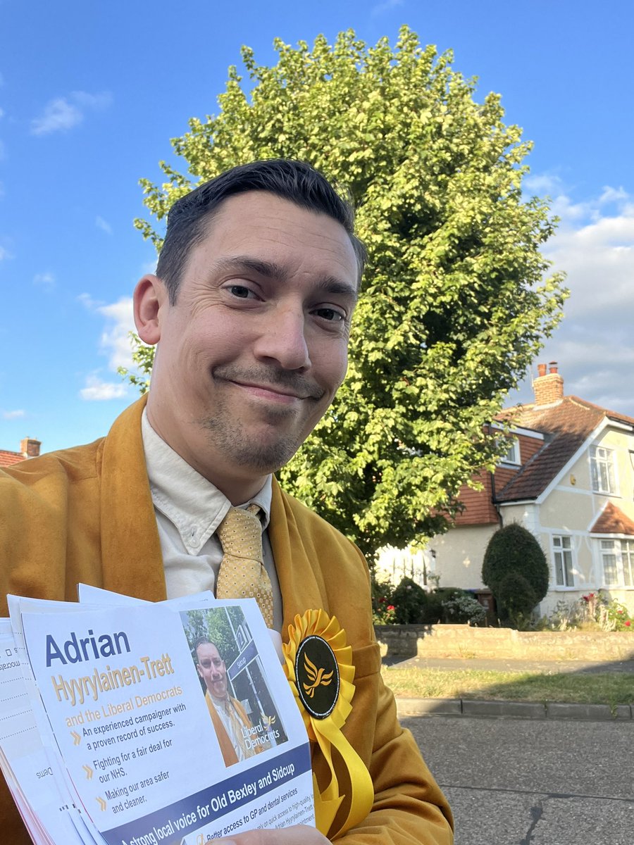 A.Hyyrylainen-Trett (They/Them) (@juvelad) on Twitter photo On Eve of Poll vote <a href="/Juvelad/">A.Hyyrylainen-Trett (They/Them)</a> for <a href="/LibDems/">Liberal Democrats</a> for a caring country🔶 in #OldBexley&Sidcup
🧡Supporting NHS with Social Care
🧡Caring about our children's mental health
🧡A caring society for retirement
🧡Caring for environment
<a href="/BexleyLibDems/">Bexley Lib Dems</a> <a href="/bexleylibdem/">Bexley Lib Dems</a> <a href="/LondonLibDems/">London Liberal Democrats</a> On Eve of Poll vote <a href="/Juvelad/">A.Hyyrylainen-Trett (They/Them)</a> for <a href="/LibDems/">Liberal Democrats</a> for a caring country🔶 in #OldBexley&Sidcup
🧡Supporting NHS with Social Care
🧡Caring about our children's mental health
🧡A caring society for retirement
🧡Caring for environment
<a href="/BexleyLibDems/">Bexley Lib Dems</a> <a href="/bexleylibdem/">Bexley Lib Dems</a> <a href="/LondonLibDems/">London Liberal Democrats</a>