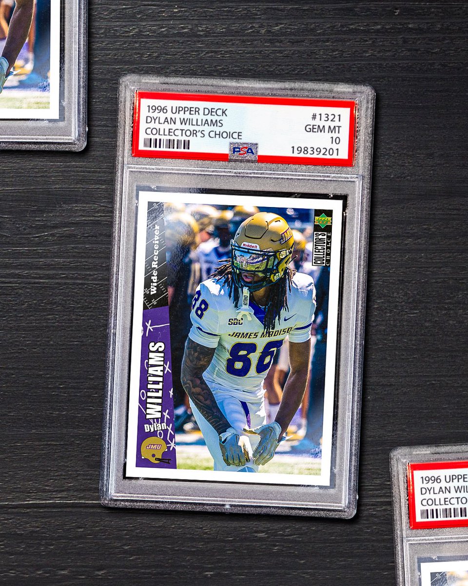 Cody Carter (@rocktown_cards) on Twitter photo 1996 Upper Deck Collector's Choice Base card featuring <a href="/dylanw2024/">Dylan Williams</a> is by far one of my favorite base card designs in the hobby. <a href="/JMUFootball/">JMU Football</a> <a href="/JMUSports/">James Madison Athletics</a> <a href="/JMUFBRecruiting/">JMU Football Recruiting</a> <a href="/UpperDeckSports/">Upper Deck</a> 1996 Upper Deck Collector's Choice Base card featuring <a href="/dylanw2024/">Dylan Williams</a> is by far one of my favorite base card designs in the hobby. <a href="/JMUFootball/">JMU Football</a> <a href="/JMUSports/">James Madison Athletics</a> <a href="/JMUFBRecruiting/">JMU Football Recruiting</a> <a href="/UpperDeckSports/">Upper Deck</a>