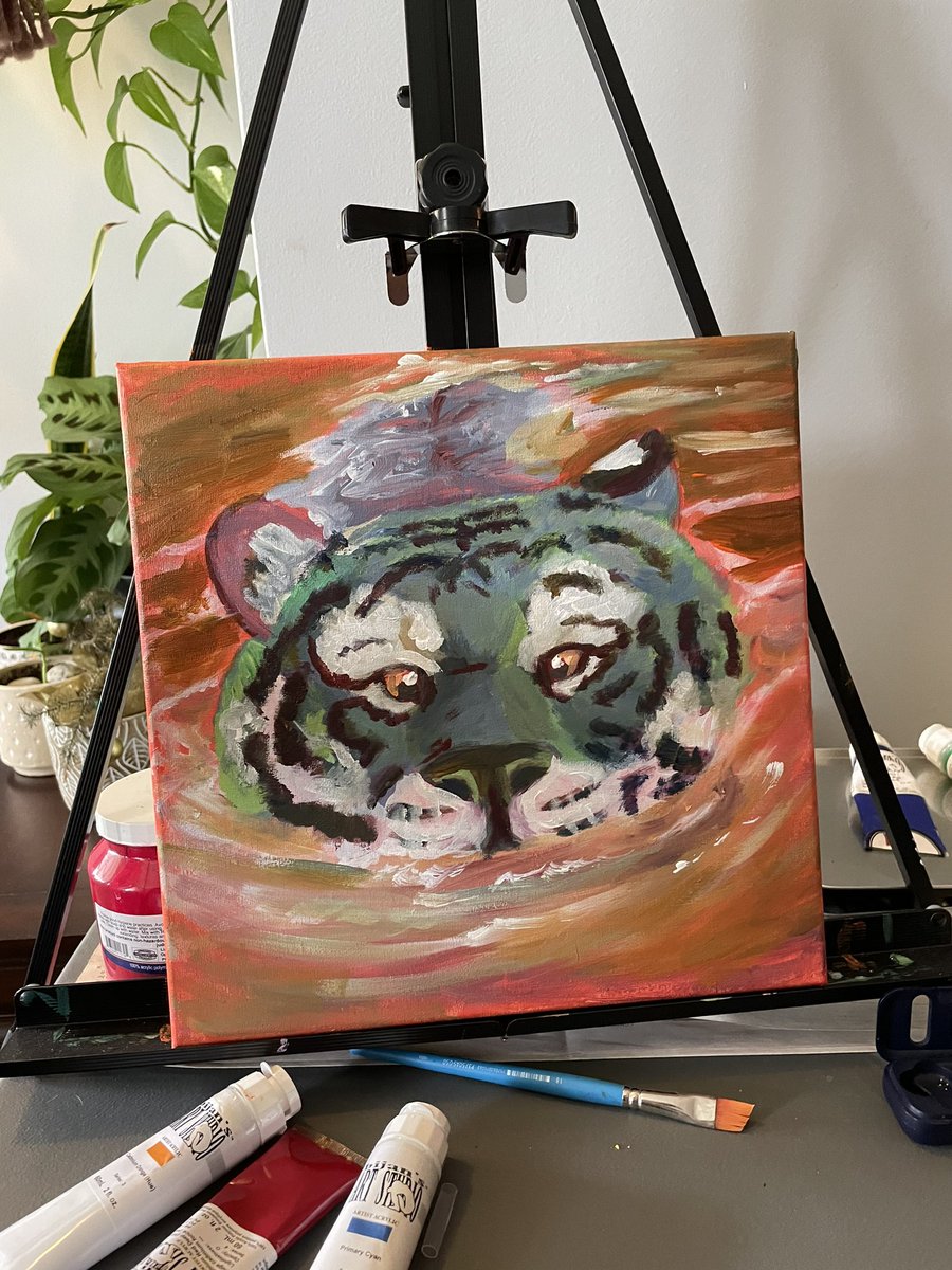 Zakyu_arts's tweet photo. Tiger looking better so far
Comment if you think he’s a cutie wootie :3 https://t.co/2yaQbrpPb6