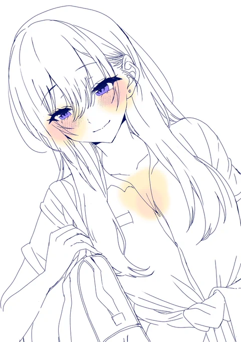 えっちな絵だと思った?残念!ただの長髪一花ちゃんです!でも実はこの後、、、続きは後ほど!