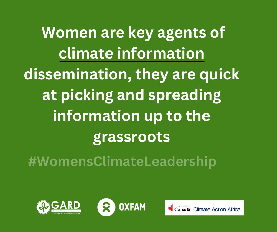 OxfaminUganda's tweet photo. Access to #climateInformation is very key in climate change response.  

🔴More so, when it is accessible to women!  

#WomensClimateLeadership Training funded by @CanadaDev via @wsp Climate Action Africa and @grassroots_gard. https://t.co/f7tYQJm0pr