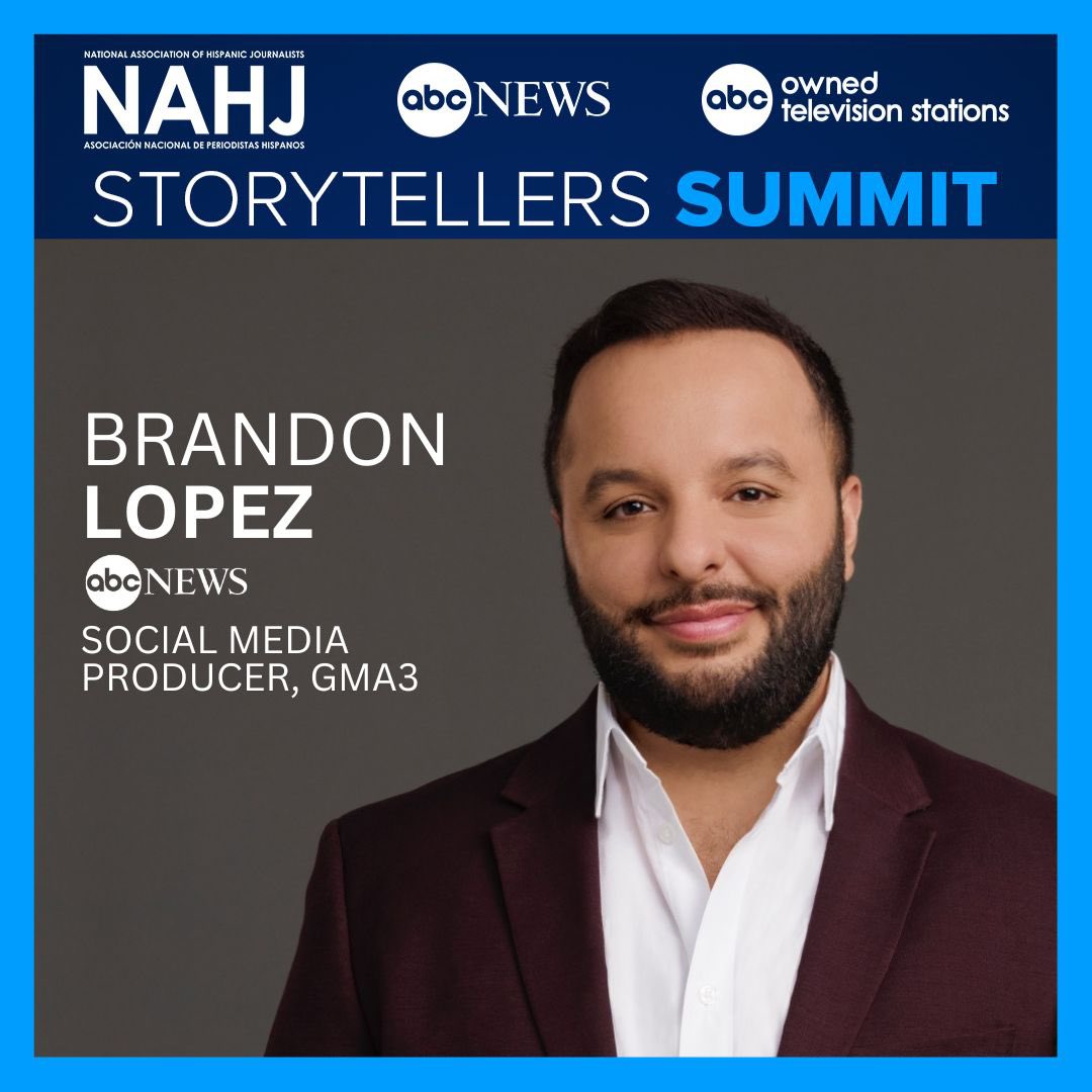 Brandon Lopez (@brandonlopeztv) on Twitter photo See you next week, LA! Let me know if you’ll be at <a href="/NAHJ/">NAHJ</a> - would love to catch up.
Also, be sure to sign up for our ABC News Storytellers Summit - forms.gle/UqCJNrLbqbWRYE…
#NAHJ <a href="/ABCNewsTalent/">ABC News Talent Development</a> <a href="/DisneyCareers/">Disney Careers</a> See you next week, LA! Let me know if you’ll be at <a href="/NAHJ/">NAHJ</a> - would love to catch up.
Also, be sure to sign up for our ABC News Storytellers Summit - forms.gle/UqCJNrLbqbWRYE…
#NAHJ <a href="/ABCNewsTalent/">ABC News Talent Development</a> <a href="/DisneyCareers/">Disney Careers</a>