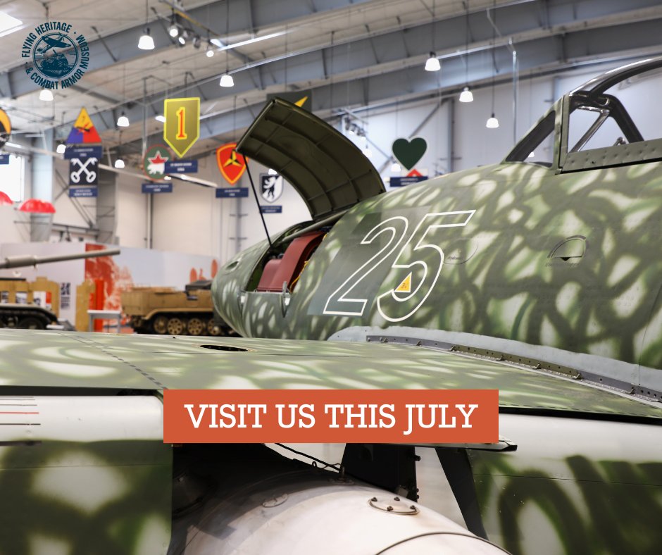 July Activities:
→ July 4-6: Veterans &amp; Active-Duty Military FREE Admission
→ July 5th: American Half-Track &amp; High-Speed Tractor Demos
→ July 12th &amp; 13th: Dog Days Dogfights VR Flight Simulator
→ July 20th: Operation Jericho Lecture w/ Docent Gareth Wade
See you this July!