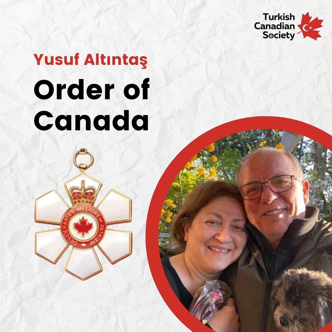 Tebrikler Yusuf Altıntaş🎖️
Onursal üyemiz Yusuf Altıntaş'ın Kanada Nişanı ile ödüllendirildiğini paylaşmaktan gurur duyuyoruz. 
🇨🇦🇹🇷
Congratulations, Yusuf Altıntaş! 🎉
We are proud to share that our honorary member, Yusuf Altıntaş, has been awarded the Order of Canada.