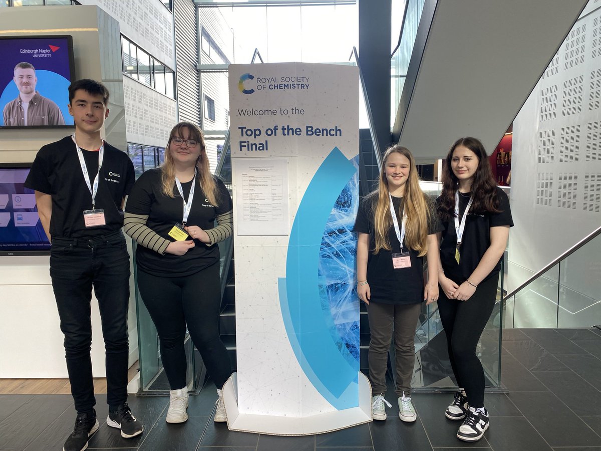 MissSempleChem's tweet photo. What a year for chemistry at @FraserburghAcad! Michael, Patrycja, Josie and Julia representing Aberdeen and the North of Scotland at the Top of the Bench Final, then Aurelija, Chloe and Lois achieving the highest score of any Scottish team in the Analyst competition! 🤩 @BrochSci https://t.co/WUzDvwl8xL
