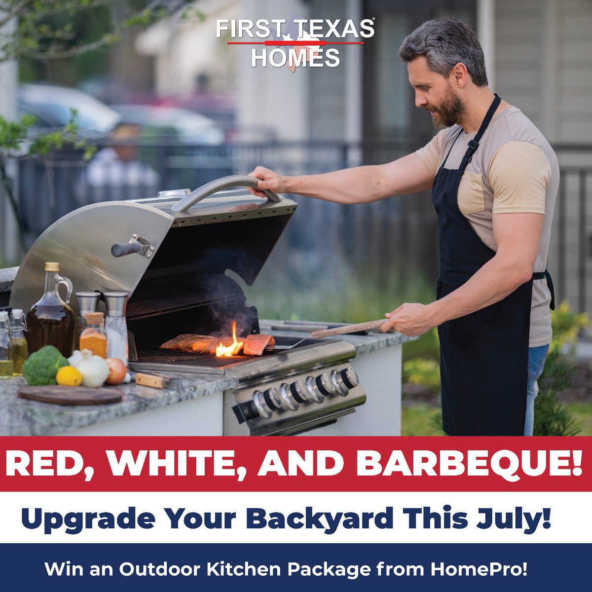RealFirstTexas's tweet image. Looking for your dream home AND a chance to win an epic outdoor kitchen package?

This July, take the first step towards homeownership and get entered to win the ultimate grilling... firsttexashomes.com/quick-move-in

📧OnlineConcierge@FirstTexasHomes.com
📱469-391-0001

#Homeownership