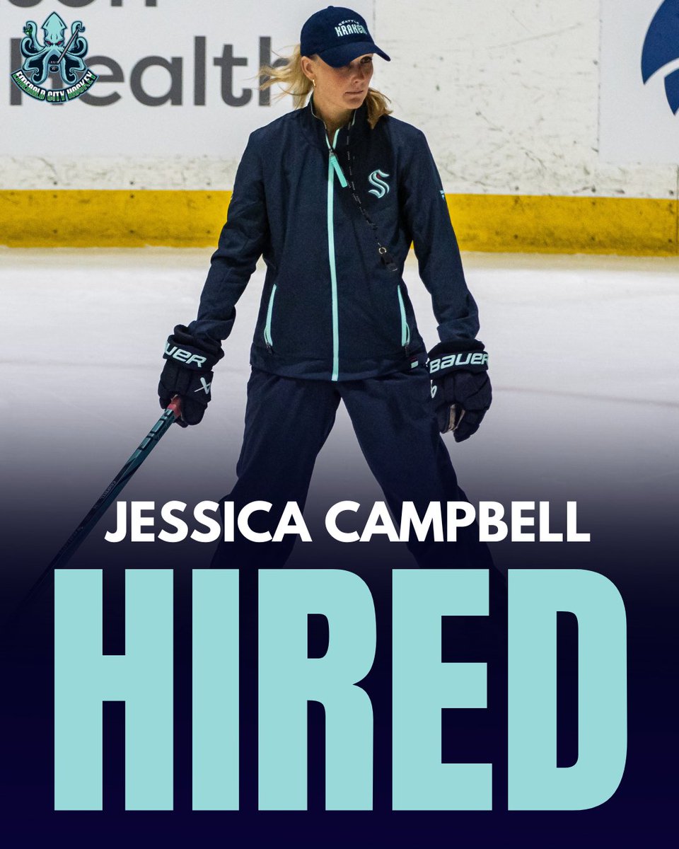 The #SEAKraken name Jessica Campbell as an assistant coach on Dan Bylsma's staff.

She's the first woman to work full-time behind an NHL bench.