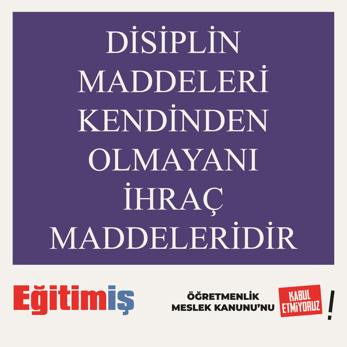 egitimis's tweet photo. Disiplin maddeleri kendinden olmayanı ihraç maddeleridir.
#ÖMKgeriçekilsin https://t.co/CSSMjRyBZx