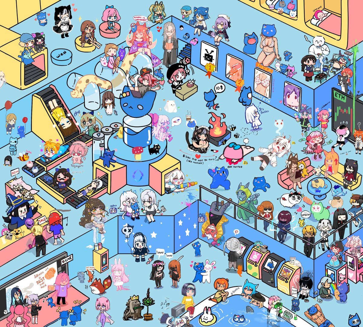 collectrs's tweet image. Pawwao is also a member of a Thai NFT Art collective named Bluemeow (@BasementLab_NFT)! 🐱

BlueMeow performs all kinds of innovate NFT events featuring their talented team &amp;amp; community of artists! 🎨