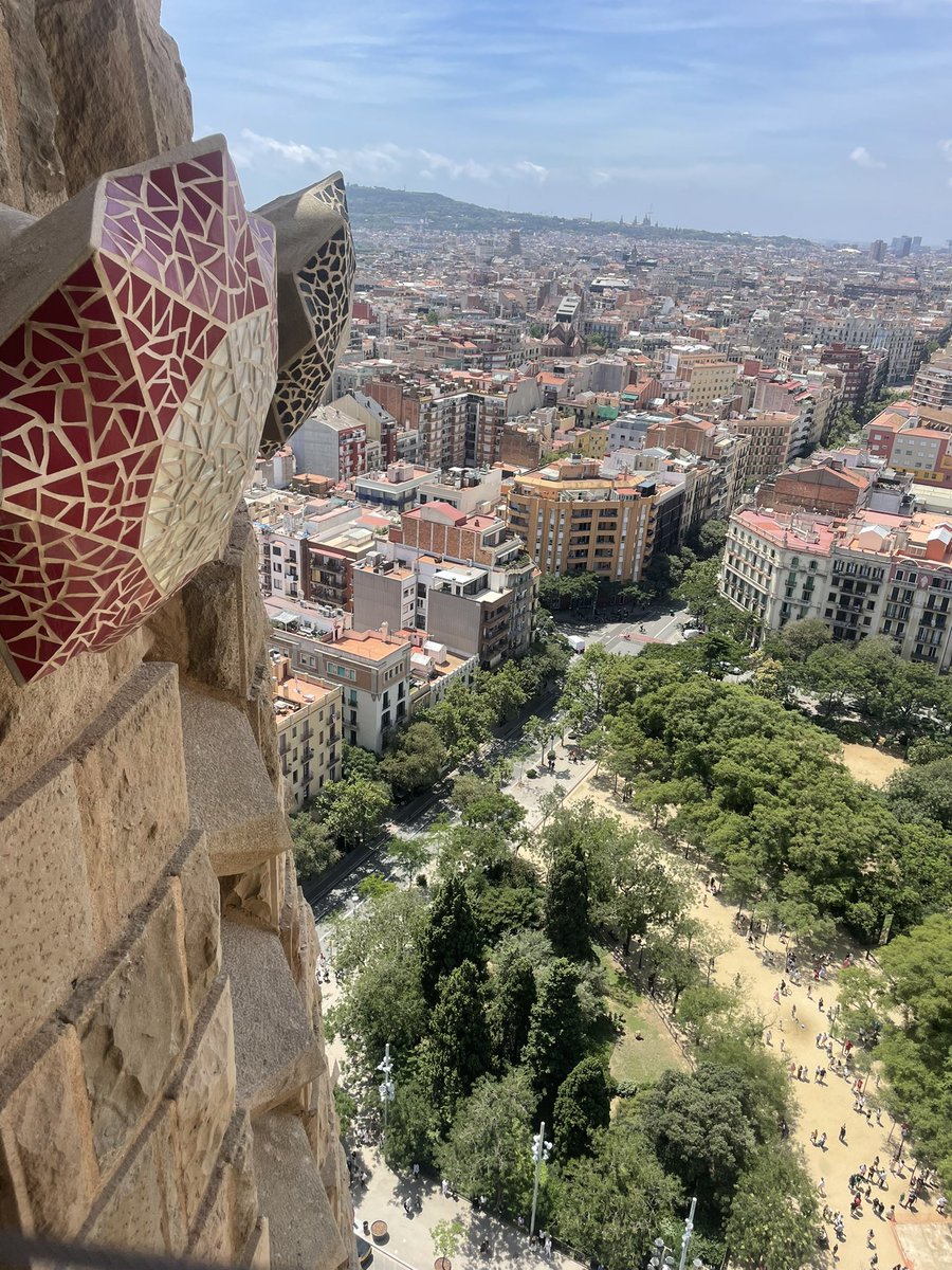 view from top of the sagrada familia. pretty unreal.