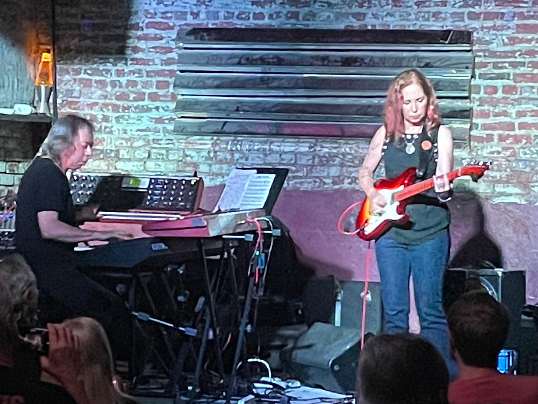 Wow! The "Solo Synth" tour was a big success!  THANK YOU to all the venues and audiences!
Here are some pix from each gig, including some fun with the Emerson Moog modular from EMEAPP! (Jane joined me for a tune!)