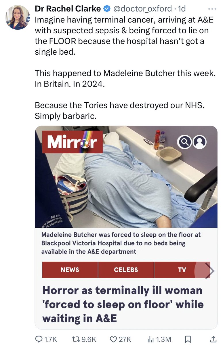 <a href="/David__Osland/">David__Osland</a> This will be my abiding memory of the Conservatives. A deeply shameful legacy. #NHS