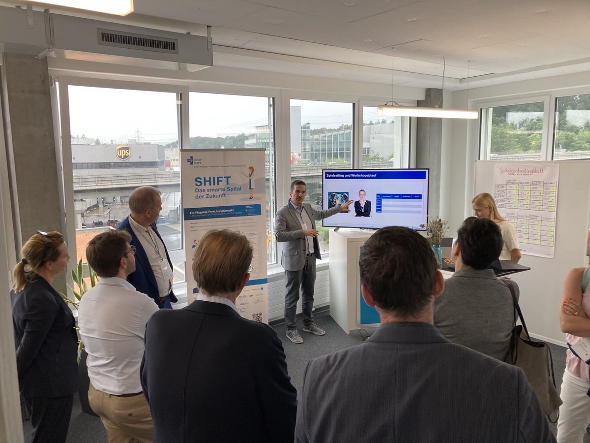 SHIFT Happens! 
Heute am Digital Health Center in Bülach unser Hospital Management Spiel gezeigt. Viel Feedback erhalten für die Weiterentwicklung der Simulation. Danke an alle Innovationsfreunde dafür!