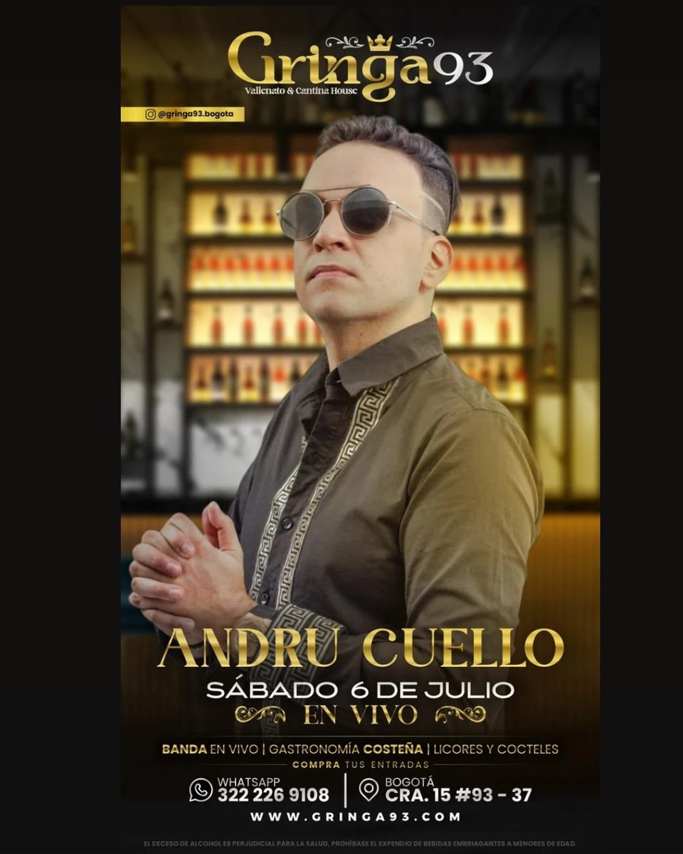 AndruCuelloD's tweet photo. Nos vemos este sábado en la gringa mi gente linda de Bogotá ✔️✔️ https://t.co/g9wOuaCC54
