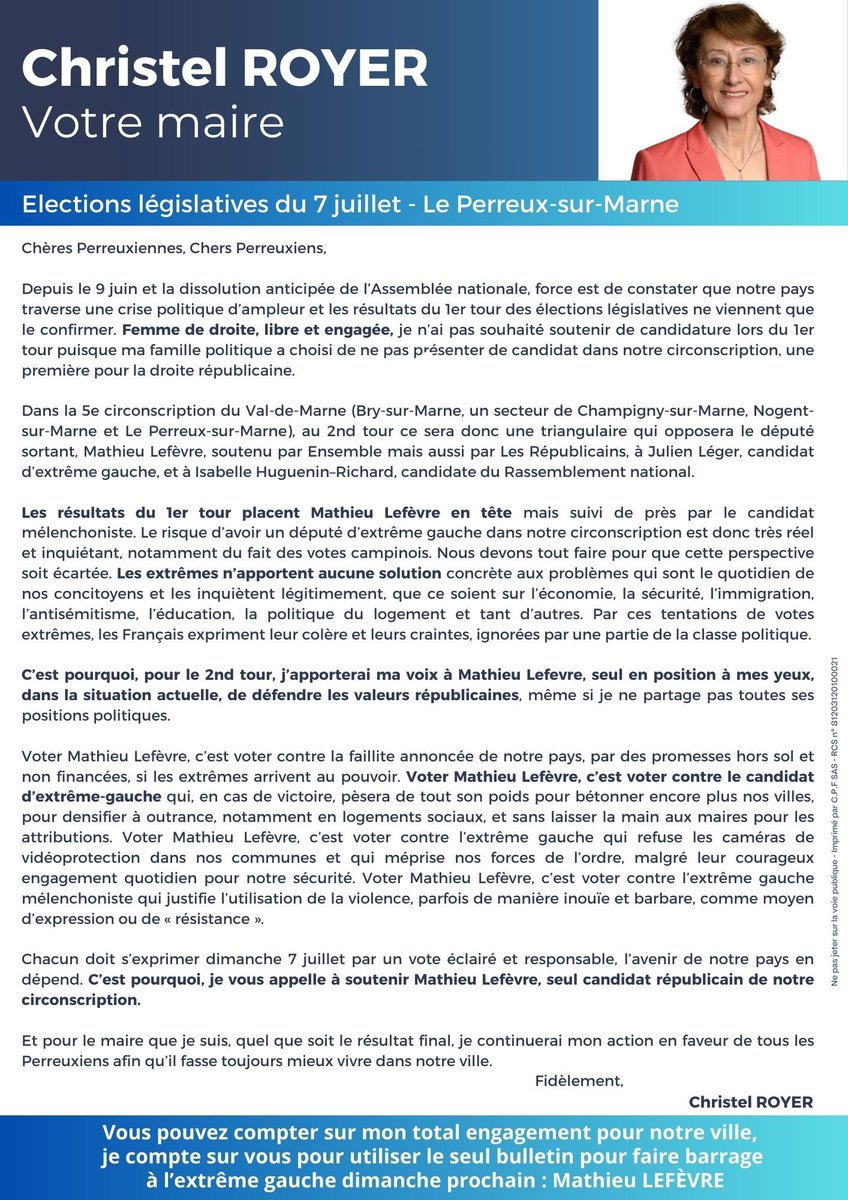 MathieuMlefevre's tweet photo. Votre soutien m’honore et m’oblige Madame le maire. Merci 🙏🏼 https://t.co/bdVKF5rSa0
