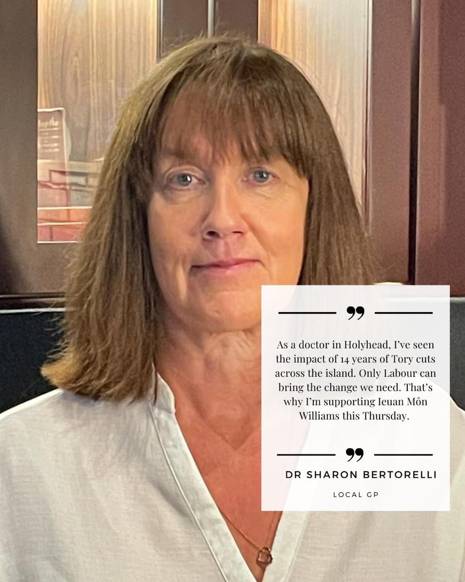 Really pleased to have Dr Sharon Bertorelli’s backing for the election. As a GP she has seen first hand the impact of Tory cuts. Diolch am eich cefnogaeth Sharon!
