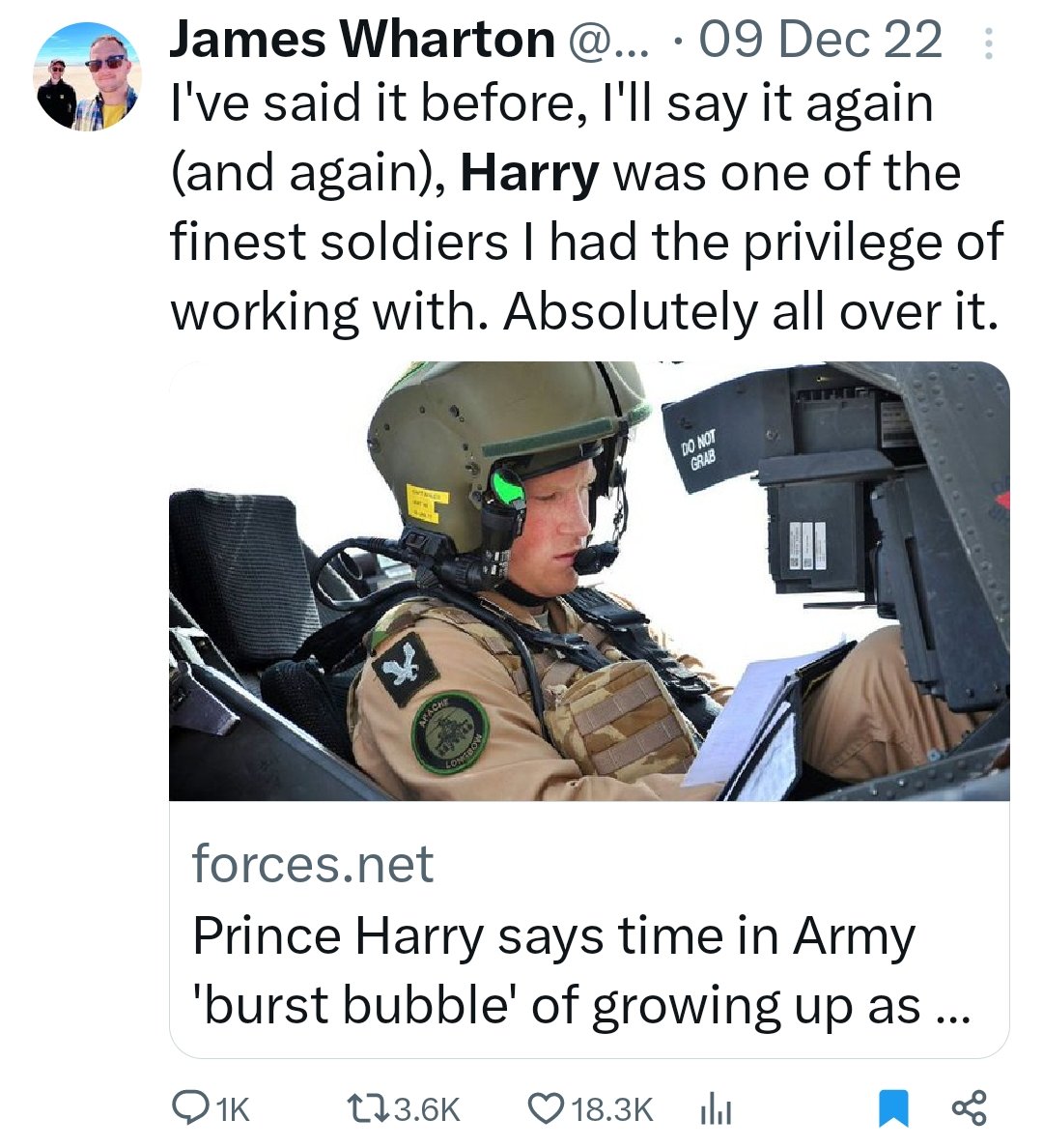 Dharghan_'s tweet image. Listen to the people who have interacted with #PrinceHarry or benefitted from the #InvictusGames.

I have several other examples but can&apos;t find them right now. Too much stuff on my phone 😂

#ESPY
#PatTillmanAward