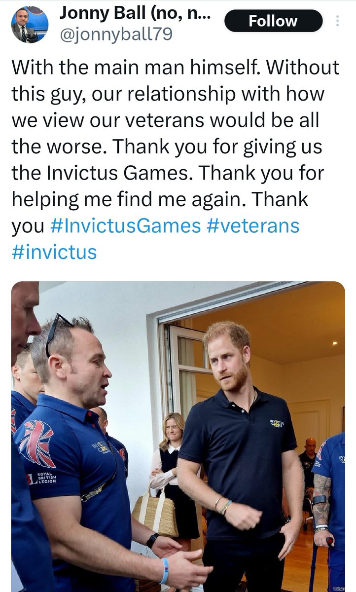Dharghan_'s tweet image. Listen to the people who have interacted with #PrinceHarry or benefitted from the #InvictusGames.

I have several other examples but can&apos;t find them right now. Too much stuff on my phone 😂

#ESPY
#PatTillmanAward