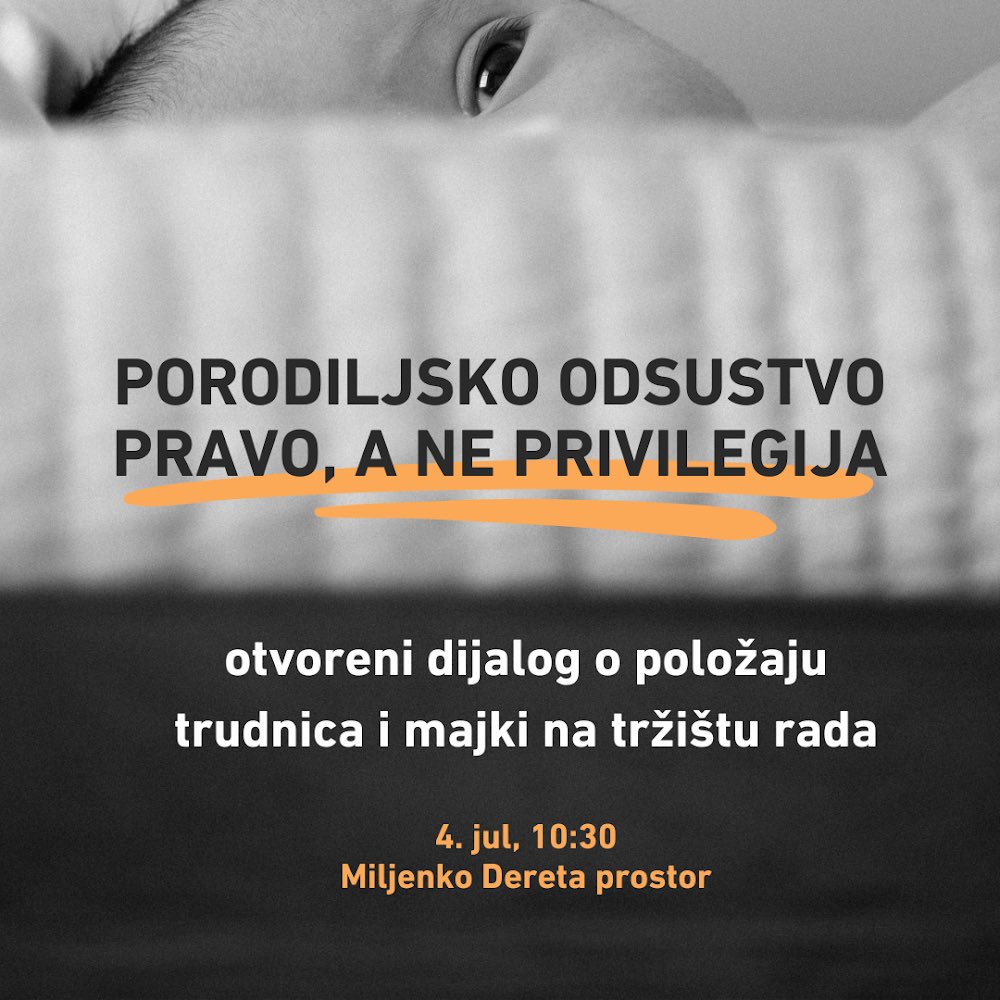 ZakonSu's tweet photo. Vidimo se sutra u Prostoru Miljenko Dereta! 🙋‍♀️

https://t.co/ECUB324qUc

@tragfondacija @CspOffice @KoalicijaSP @eusrbija 

#PravoNaPorodiljsko #EUzaTebe https://t.co/D8hNAy3rVj
