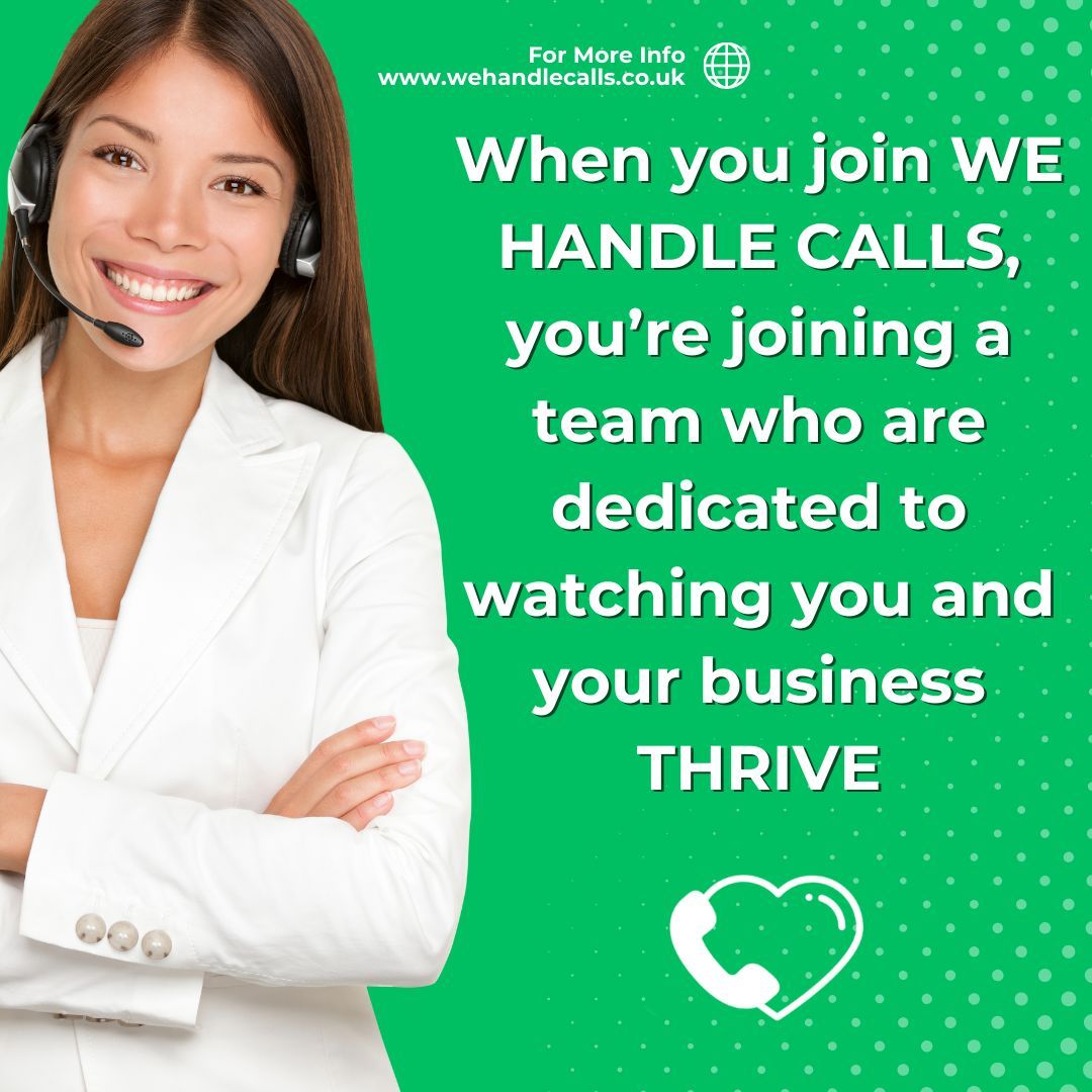 We Handle Calls are here for YOUR business needs! Making sure you stay on top, never miss a new lead and keeping your customers happy! for just £14.99 a month your business could thrive with We Handle Calls, book your discovery call today to find out more buff.ly/3wRH8Nm