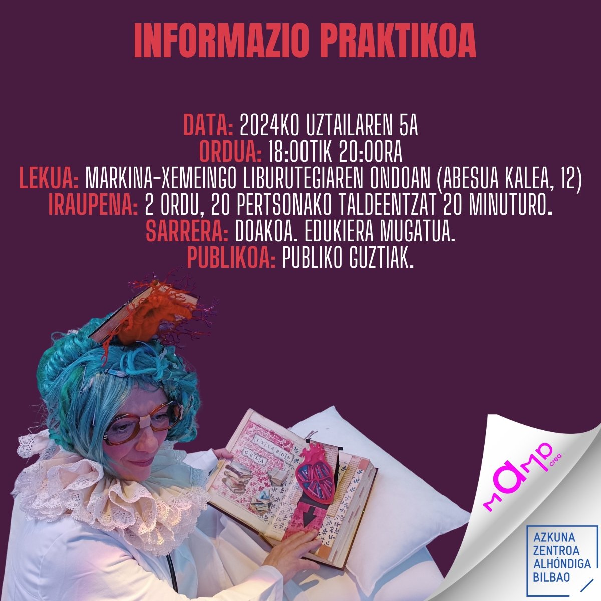 MamaCrea_'s tweet photo. Desiderata: Liburuen Ospitalea.

Antzeztutako instalazio honek inoiz ez bezalako murgiltze-esperientzia eskaintzen du. Ekitaldi bakan hau uztailaren 5ean ikusi ahal izango da, Markina-Xemeingo liburutegiaren ondoan (Abesua kalea, 12)

#MamaCrea #Desiderata @MarkinaXemein https://t.co/DVXeaISK9t