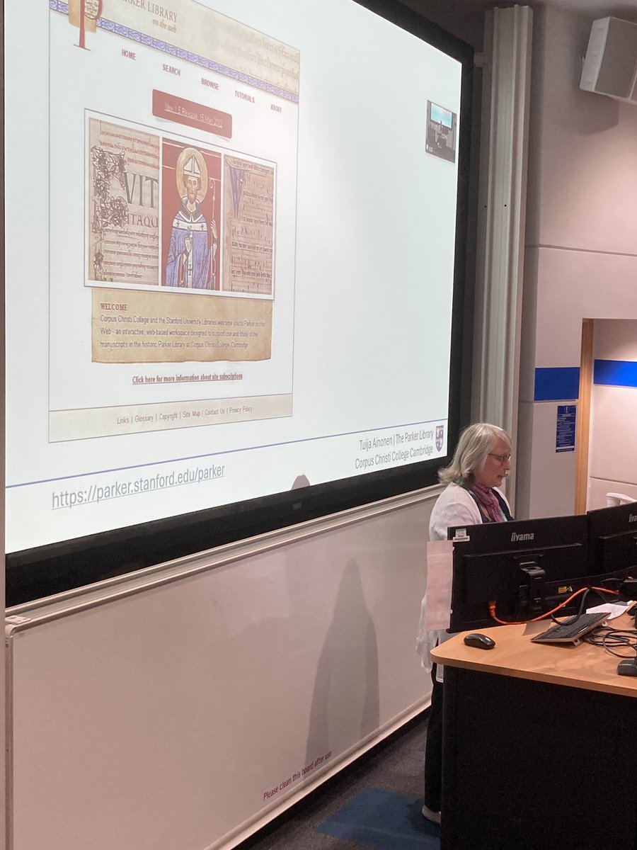 Stewart_Brookes's tweet photo. @GittinsEstelle @tcdlibrary @liber_ray @bodleianlibs And now… it’s @AinonenT who is giving us a whistle stop tour of the Parker on the Web site @ParkerLibCCCC: https://t.co/O6Hxod05vW
#s1408 #IMCLeeds https://t.co/OvItly000b