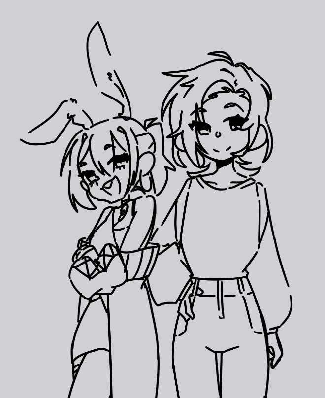 I've never met a tall lesbian before so I drew my own.