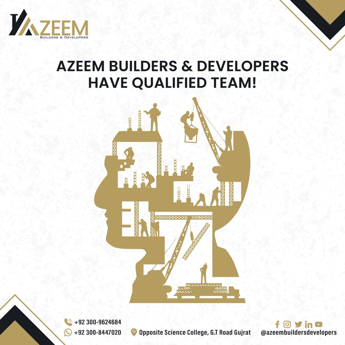 azeem_builders's tweet image. Building brilliance with a qualified team! At Azeem Builders &amp;amp; Developers, where experience meets craftsmanship, the outcome is nothing short of extraordinary.

#AzeemBuilders #RoadsAndPavements #LightSystem #GeneralElectricWorks #Electric #TelecommunicationInstallation