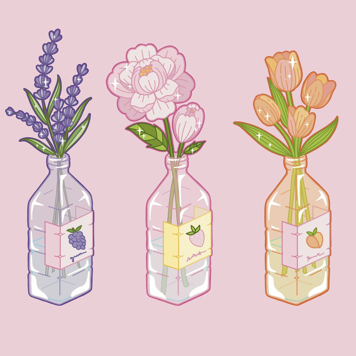 clayandrain's tweet photo. 🌸 blooms in bottles 🌸 https://t.co/S7ngIpssib