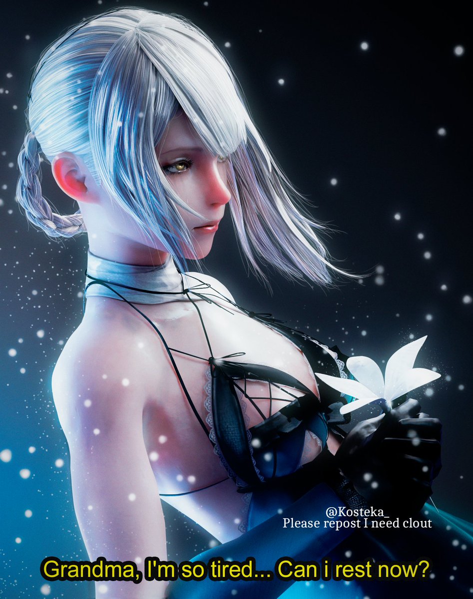 Kosteka_'s tweet photo. Can I rest now...? #NieRReplicant  #NieR https://t.co/6QghQQsvXS
