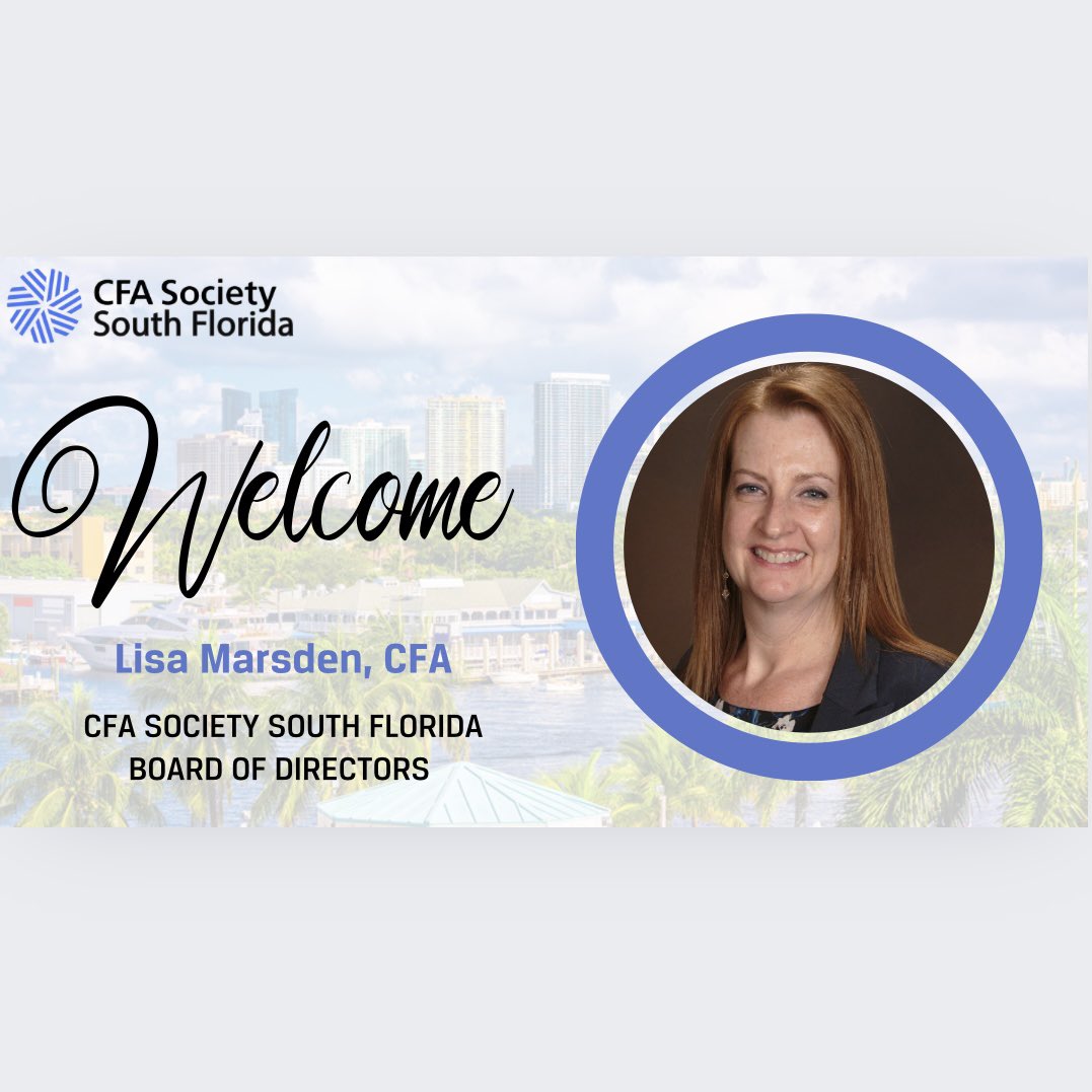 cfasfl's tweet photo. We’d like to welcome Bruce Robb, Mark Heneghan, Lisa Marsden, and Corry Walsh to our CFA Society South Florida Board of Directors!

We’re looking forward to a great year ahead; get to know more about our newest board member at programs and networking events this year! https://t.co/Nt196Cxneb