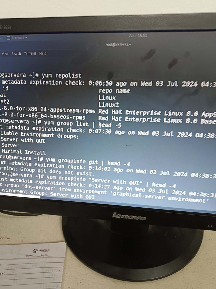 seodalmi17__'s tweet image. Just completed Day 5 of my #75HardChallenge! Successfully installed packages using yum commands. Feeling accomplished and ready for the next challenge!
#TechJourney #LinuxLearning